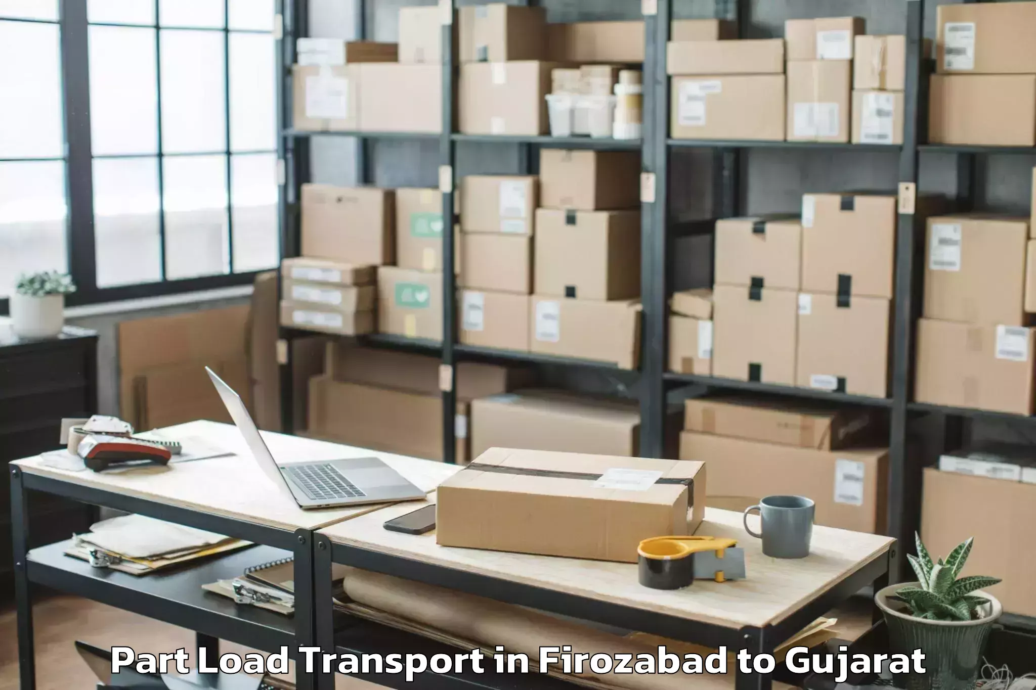 Easy Firozabad to Dhari Part Load Transport Booking